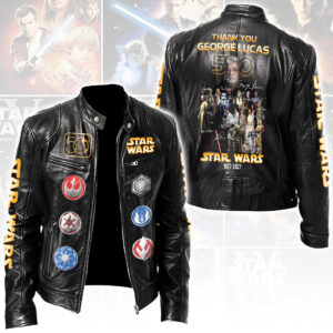 Star Wars 50th Anniversary Motorcycle Leather Jacket - HOATT17359