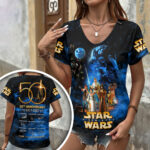 Star Wars 50th Anniversary 3D Women’s V-Neck T-Shirt – HOATT17168