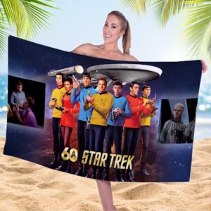 Star Trek 60th Anniversary Rectangle Beach Towel - HOATT17097