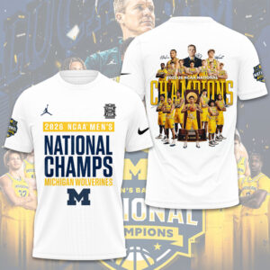 Michigan Wolverines 2026 NCAA Men’s Basketball National Champs 3D Apparel - TMTHU4955