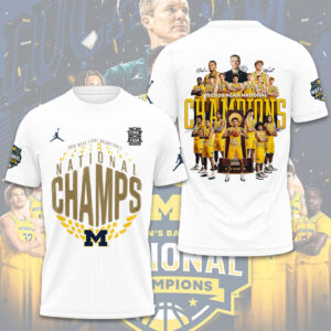 Michigan Wolverines 2026 NCAA Men’s Basketball National Champs 3D Apparel - TMTHU4960