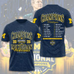 Michigan Wolverines 2026 NCAA Men’s Basketball National Champs 3D Apparel – TMTHU5023