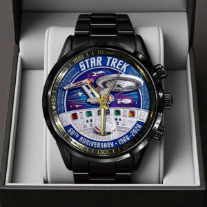Star Trek 60th Anniversary Black Stainless Steel Watch - TANTN22044