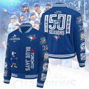 Toronto Blue Jays 50th Anniversary Varsity Jacket - TANTN22072
