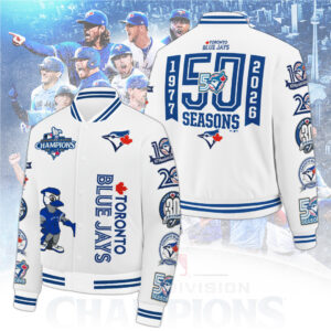 Toronto Blue Jays 50th Anniversary Varsity Jacket - TANTN22114