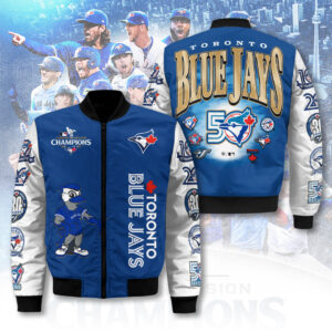 Toronto Blue Jays 50th Anniversary 3D Bomber Jacket - TANTN22115