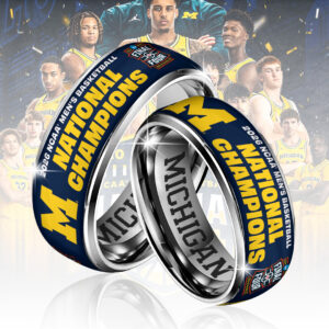 Michigan Wolverines 2026 Men's Basketball National Champions Custom Alloy Ring - TANTN22142