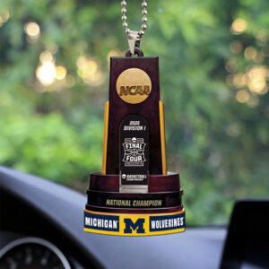 Michigan Wolverines 2026 Men's Basketball National Champions Custom shape 2-sided Acrylic Car Ornament - TANTN22144