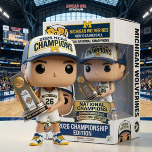 Michigan Wolverines 2026 Men's Basketball National Champions 3D Collectible Vinyl Figure - TANTN22159