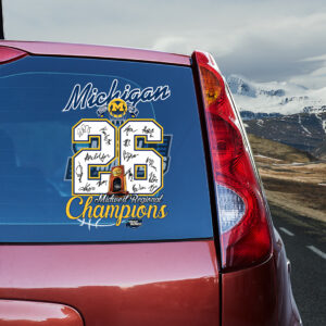 Michigan Wolverines 2026 Men's Basketball National Champions 3D Car Sticker - TANTN22161