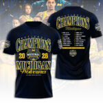 Michigan Wolverines 2026 Men’s Basketball National Champions 3D Apparel – TANTN22186