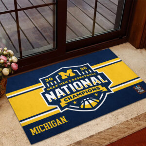 Michigan Wolverines 2026 Men's Basketball National Champions Custom Doormat - TANTN22289