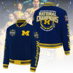 Michigan Wolverines 2026 Men’s Basketball National Champions Varsity Jacket – TANTN22305