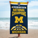 Michigan Wolverines 2026 Men’s Basketball National Champions Rectangle Beach Towel – TANTN22336