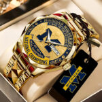 Michigan Wolverines 2026 Men’s Basketball National Champions Alloy Luxury Quartz Watch – TANTN22354