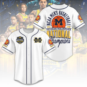 Michigan Wolverines 2026 Men’s Basketball National Champions Baseball Jersey - TANTN22392