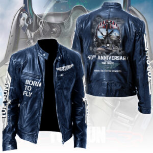 Top Gun 40th Anniversary 2026 Motorcycle Leather Jacket - TANTN22460