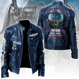 Top Gun 40th Anniversary 2026 Motorcycle Leather Jacket - TANTN22461