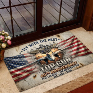 Top Gun 40th Anniversary 2026 Custom Doormat - TMTHU5414