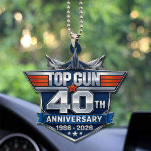 Top Gun 40th Anniversary Custom shape 2-sided Acrylic Car Ornament - GNE6088