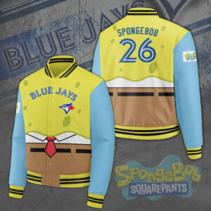 Toronto Blue Jays x SpongeBob SquarePants Varsity Jacket - TANTN22463