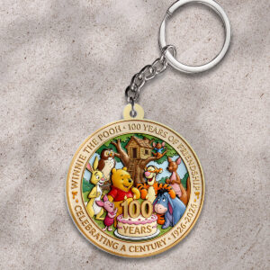 Winnie-the-Pooh 100th Anniversary Custom Shape 2-sided Keychain - HOATT17663