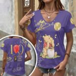 Winnie-the-Pooh 100th Anniversary 3D Women’s V-Neck T-Shirt – HOATT17640