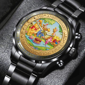 Winnie-the-Pooh 100th Anniversary Black Stainless Steel Watch - TMTHU4724