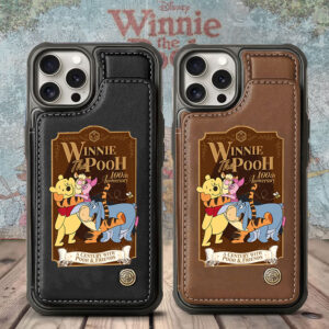 Winnie-the-Pooh 100th Anniversary Leather Wallet Phone Case - TMTHU4885