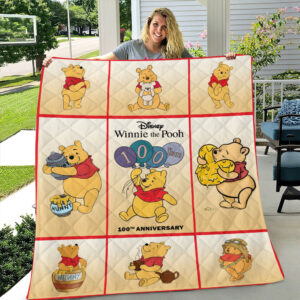 Winnie-the-Pooh 100th Anniversary Quilt Blanket - TMTHU4794