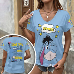 Winnie-the-Pooh x Eeyore 3D Women’s V-Neck T-Shirt - HOATT17153
