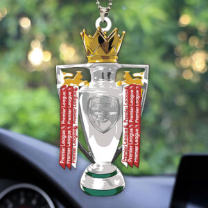 Arsenal FC Premier League Champions 25/26 Custom shape 2-sided Acrylic Car Ornament - HOATT18076