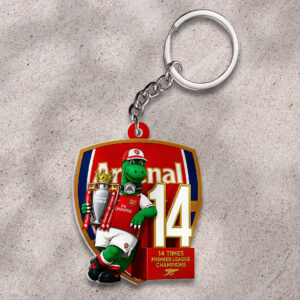 Arsenal FC Premier League Champions 25/26 Custom Shape 2-sided Keychain - HOATT18129