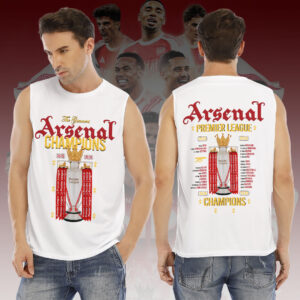 Arsenal FC Premier League Champions 25/26 3D O-neck Tank Top – HOATT18102