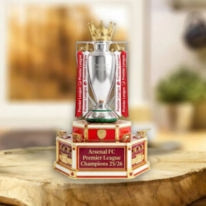 Arsenal FC Premier League Champions 25/26 Custom Shape Acrylic Plaque - TMTHU6361