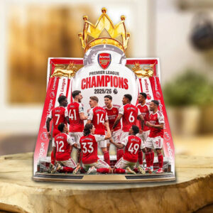 Arsenal FC Premier League Champions 25/26 Custom Shape Acrylic Plaque - TMTHU6369