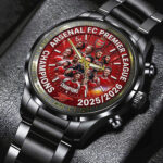 Arsenal FC Premier League Champions 25/26 Black Stainless Steel Watch – TMTHU6315