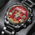 Arsenal FC Premier League Champions 25/26 Black Stainless Steel Watch – TMTHU6323