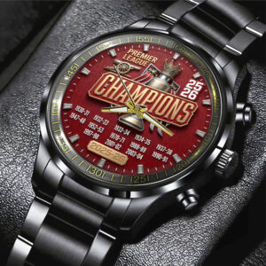 Arsenal FC Premier League Champions 25/26 Black Stainless Steel Watch - TMTHU6340