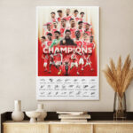Arsenal FC Premier League Champions 25/26 Rectangle Canvas With Inner Frame – HOATT18232