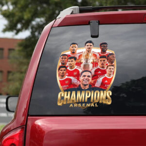 Arsenal FC Premier League Champions 25/26 3D Car Sticker - TMTHU6367