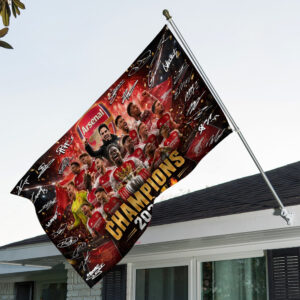 Arsenal FC Premier League Champions 25/26 3D Double-side House Flag - TMTHU6537