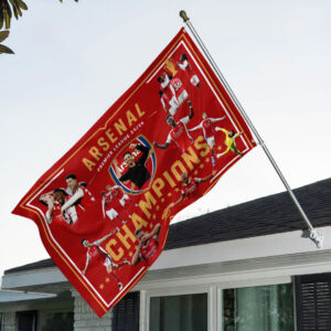 Arsenal FC Premier League Champions 25/26 3D Double-side House Flag - HOATT18305