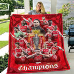 Arsenal FC Premier League Champions 25/26 Quilt Blanket – TMTHU6362