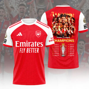 Arsenal FC Premier League Champions 25/26 3D Apparel - HOATT18204