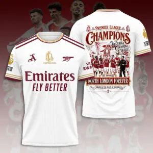 Arsenal FC Premier League Champions 25/26 3D Apparel - HOATT18235