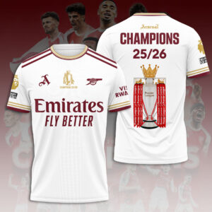 Arsenal FC Premier League Champions 25/26 3D Apparel - HOATT18285