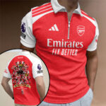 Arsenal FC Premier League Champions 25/26 Zip Polo Shirt – TMTHU6443