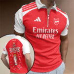 Arsenal FC Premier League Champions 25/26 Zip Polo Shirt – TMTHU6444