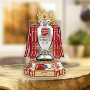 Arsenal FC Premier League Champions 25/26 Custom Shape Acrylic Plaque - TMTHU6408